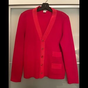Salvatore Ferragamo Classic style mint condition red dress up down jacket